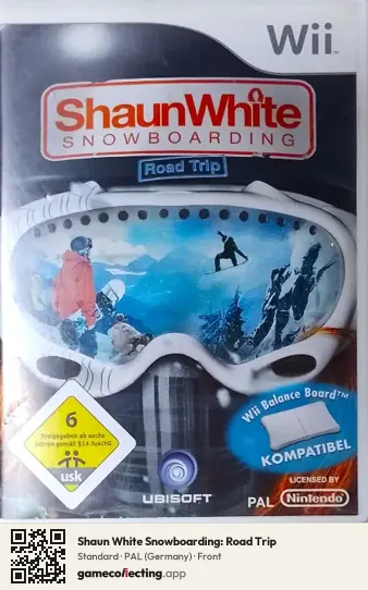 Shaun White Snowboarding: Road Trip Nintendo Wii, Germany box front