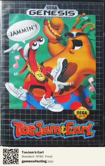 ToeJam & Earl Sega Mega Drive / Genesis, NTSC box front