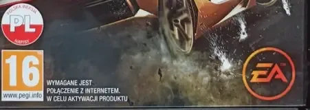 Need for Speed: The Run, the PEGI square on its front