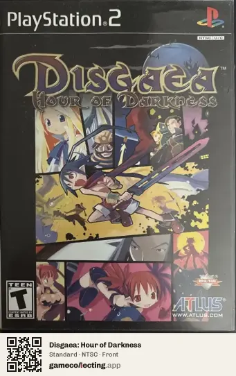 Disgaea: Hour of Darkness PlayStation 2, NTSC box front