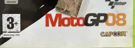 MotoGP 08, the PEGI square on its front
