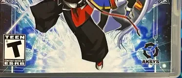 BlazBlue: Calamity Trigger Portable, the ESRB box on its front
