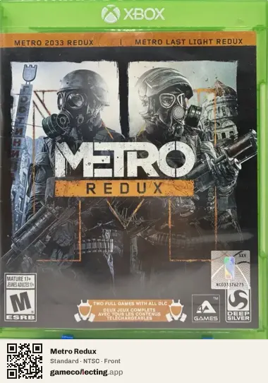 Metro Redux Xbox One, NTSC box front