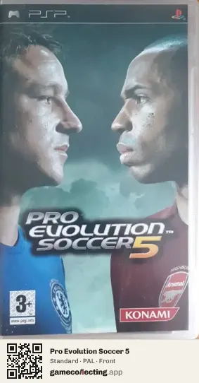 Pro Evolution Soccer 5 PlayStation Portable, PAL box front