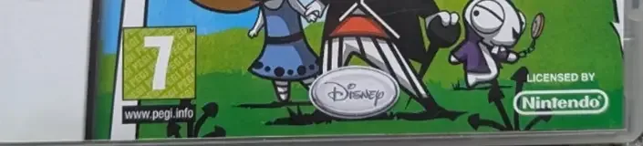Alice in Wonderland, the PEGI square on its front
