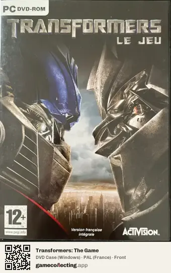 Transformers: The Game Computer, France box front