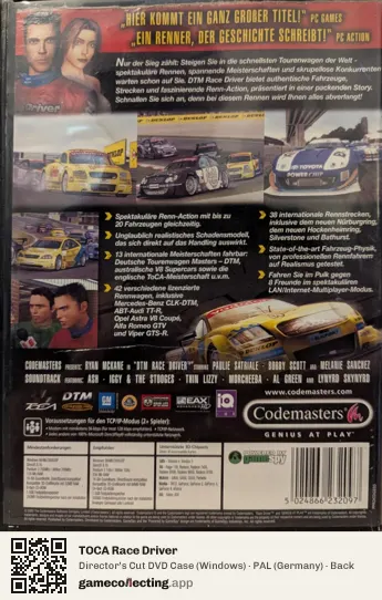 TOCA Race Driver Computer, Germany box back