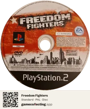 Freedom Fighters PlayStation 2, PAL disc