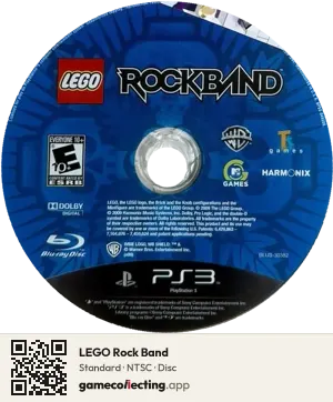 LEGO Rock Band PlayStation 3, NTSC disc