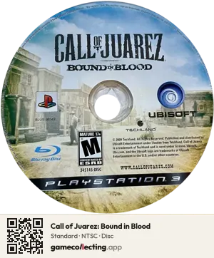 Call of Juarez: Bound in Blood PlayStation 3, NTSC disc
