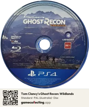 Tom Clancy's Ghost Recon: Wildlands PlayStation 4, PAL disc
