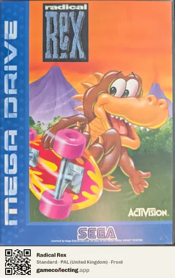 Radical Rex Sega Mega Drive / Genesis, United Kingdom box front