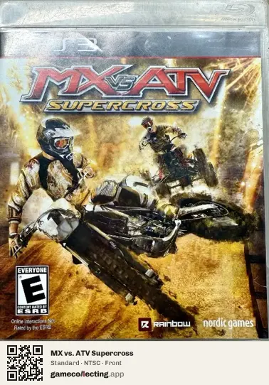 MX vs. ATV Supercross PlayStation 3, NTSC box front
