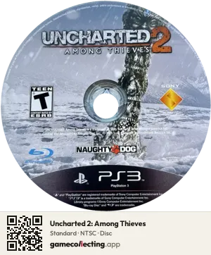 Uncharted 2: Among Thieves PlayStation 3, NTSC disc