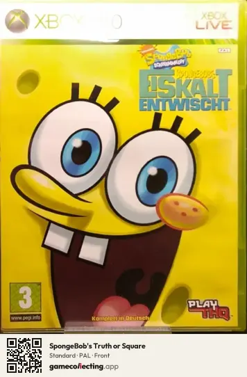 SpongeBob's Truth or Square Xbox 360, PAL box front