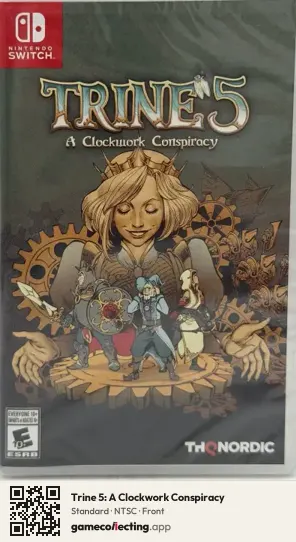 Trine 5: A Clockwork Conspiracy Nintendo Switch, NTSC box front