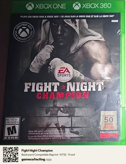 Fight Night Champion Xbox 360, NTSC box front