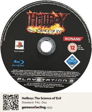 Hellboy: The Science of Evil PlayStation 3, PAL disc