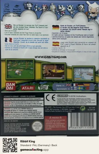 Ribbit King Nintendo GameCube, Germany box back