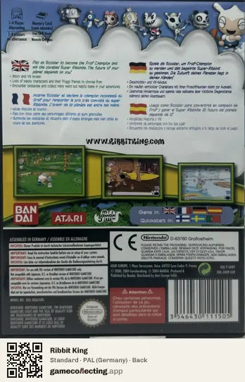 Ribbit King Nintendo GameCube, Germany box back