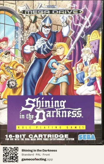 Shining in the Darkness Sega Mega Drive / Genesis, PAL box front