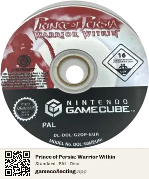 Prince of Persia: Warrior Within Nintendo GameCube, PAL disc