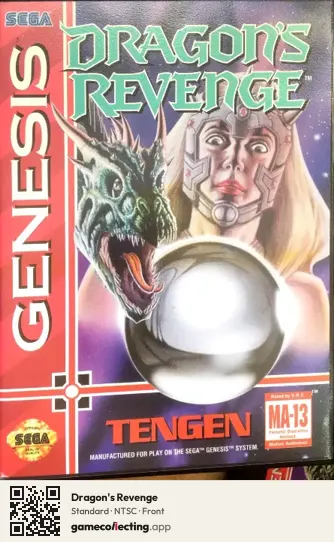Dragon's Revenge Sega Mega Drive / Genesis, NTSC box front
