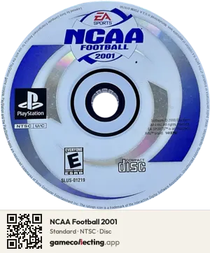 NCAA Football 2001 PlayStation, NTSC disc