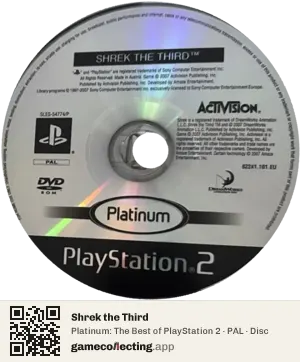 Shrek the Third PlayStation 2, PAL disc
