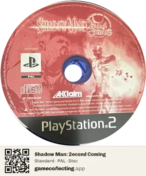 Shadow Man: 2econd Coming PlayStation 2, PAL disc