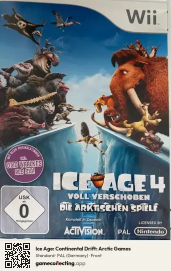 Ice Age: Continental Drift: Arctic Games Nintendo Wii, Germany box front