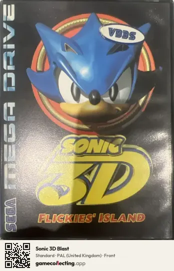 Sonic 3D Blast Sega Mega Drive / Genesis, United Kingdom box front