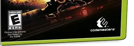 F1 2010, the ESRB box on its front