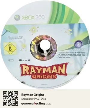 Rayman Origins Xbox 360, PAL disc
