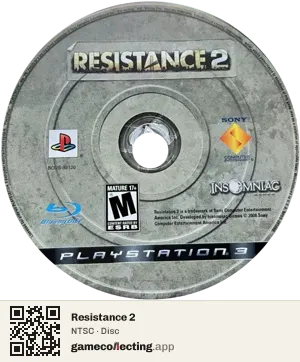 Resistance 2 PlayStation 3, NTSC disc