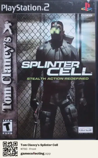 Tom Clancy's Splinter Cell PlayStation 2, NTSC box front