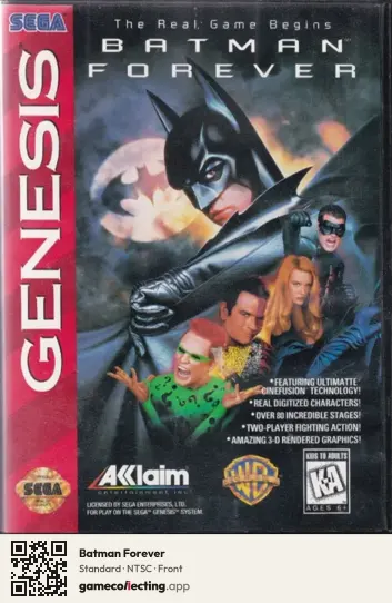 Batman Forever Sega Mega Drive / Genesis, NTSC box front