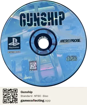 Gunship PlayStation, NTSC disc