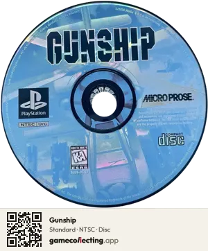 Gunship PlayStation, NTSC disc