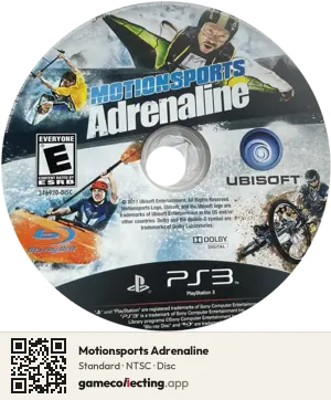 Motionsports Adrenaline PlayStation 3, NTSC disc