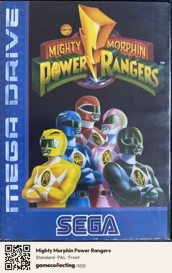 Mighty Morphin Power Rangers Sega Mega Drive / Genesis, PAL box front