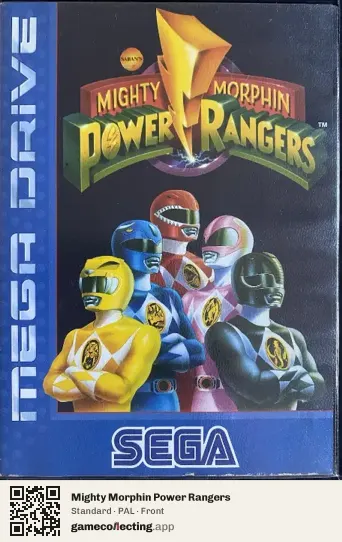 Mighty Morphin Power Rangers Sega Mega Drive / Genesis, PAL box front
