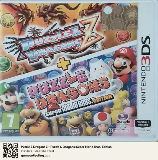Puzzle & Dragons Z + Puzzle & Dragons: Super Mario Bros. Edition Nintendo 3DS, Italy box front