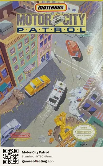 Motor City Patrol Nintendo Entertainment System, NTSC box front