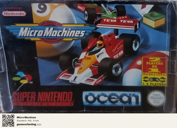 Micro Machines Super Nintendo Entertainment System, PAL box front