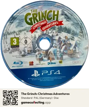 The Grinch: Christmas Adventures PlayStation 4, PAL disc