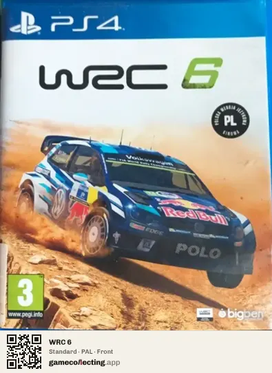 WRC 6 PlayStation 4, PAL box front