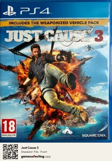 Just Cause 3 PlayStation 4, PAL box front