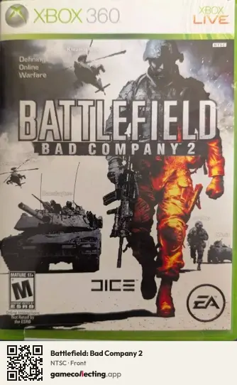 Battlefield: Bad Company 2 Xbox 360, NTSC box front
