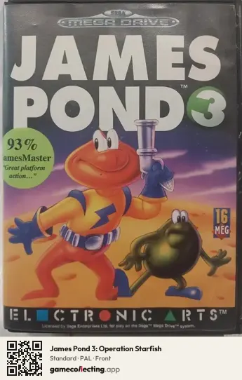 James Pond 3: Operation Starfish Sega Mega Drive / Genesis, PAL box front